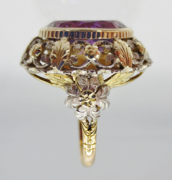 Ring, Gold und Amethyst.