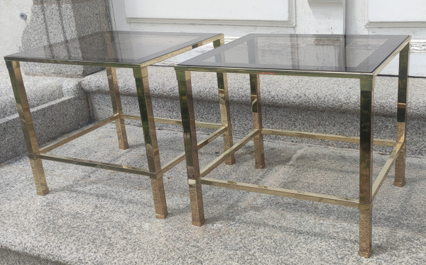 Paire de Bouts De Canapé chevets tables d appoint  design style.maison Jansen