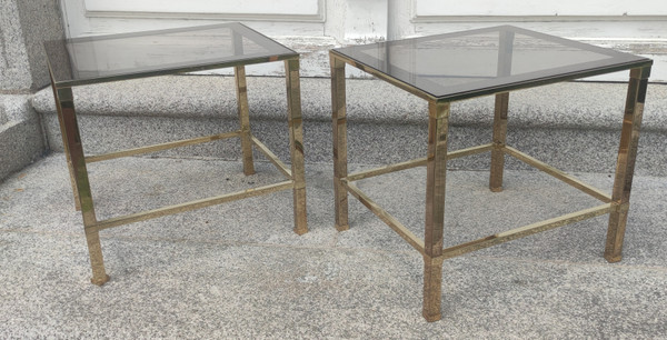 Paire de Bouts De Canapé chevets tables d appoint  design style.maison Jansen