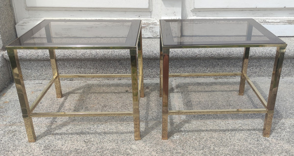 Paire de Bouts De Canapé chevets tables d appoint  design style.maison Jansen