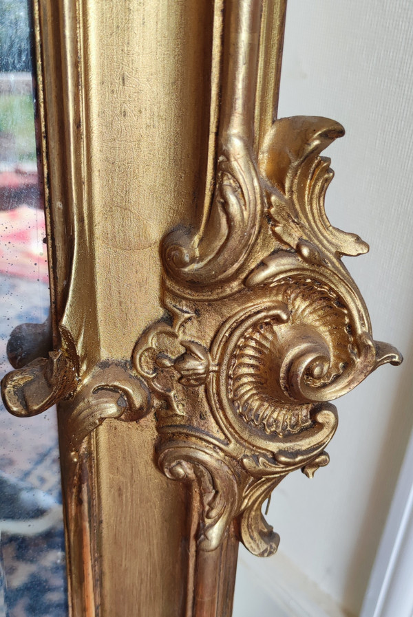 grand  Miroir  doré  Style Louis XV  19 ème siècle