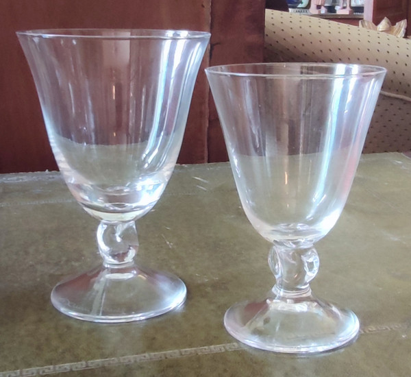 Set of 40 Daum France Crystal Glasses Orval Model
