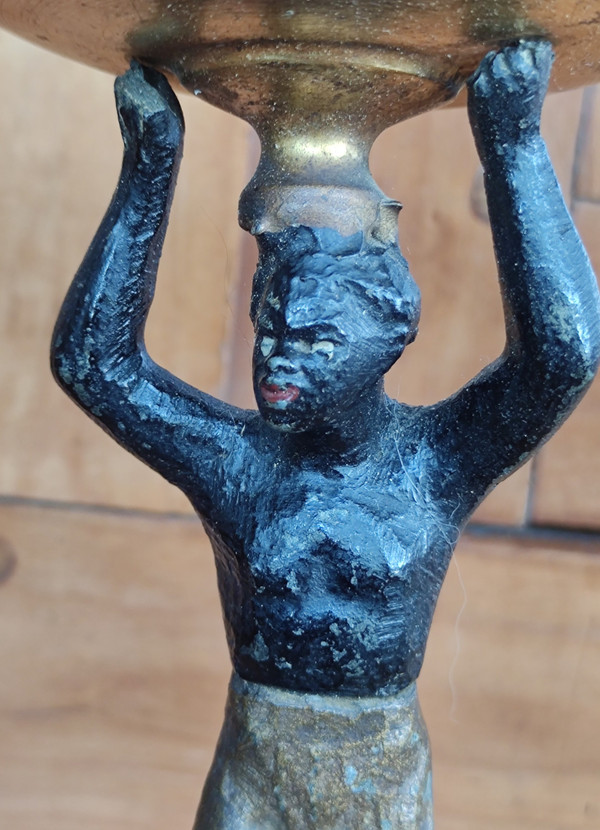 Pair of Ancient Nubian Servant Characters Needle Holders