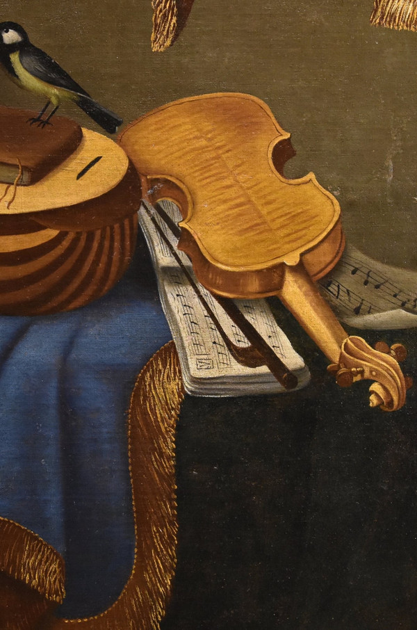 Natura morta con strumenti musicali, Bonaventura Bettera (Bergamo, 1663 – 1718 circa)