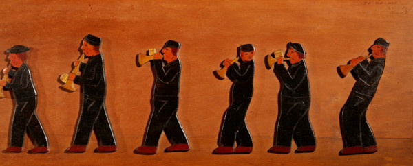 Amusant hollandais Brassband/Fanfare Type de peinture en relief sur boiserie puzzle.