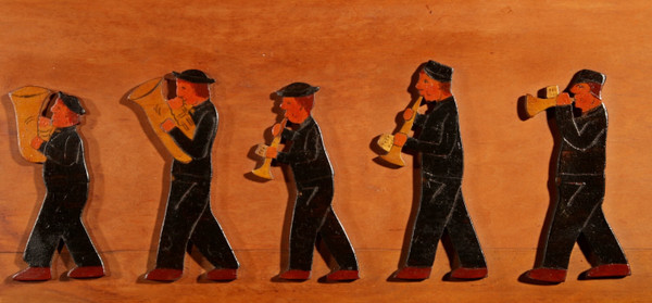 Amusant hollandais Brassband/Fanfare Type de peinture en relief sur boiserie puzzle.