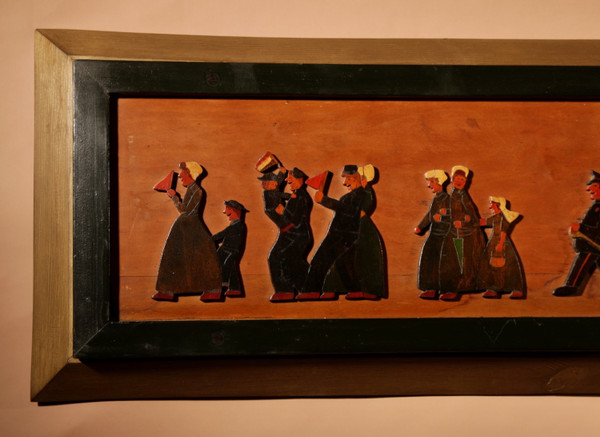 Amusant hollandais Brassband/Fanfare Type de peinture en relief sur boiserie puzzle.