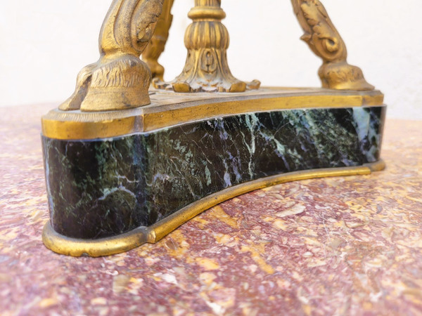 Coppia di cassette in marmo e bronzo, XIX secolo