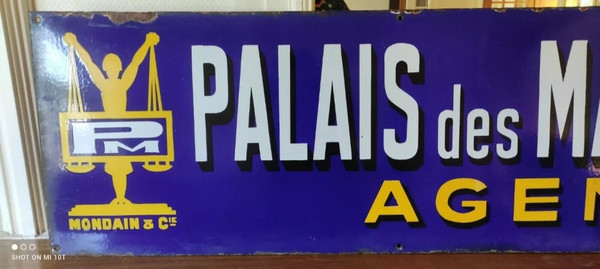 Targa smaltata di grandi dimensioni Palais des.marchands Angers