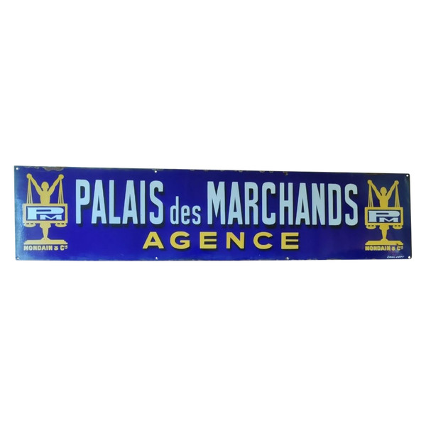 Targa smaltata di grandi dimensioni Palais des.marchands Angers
