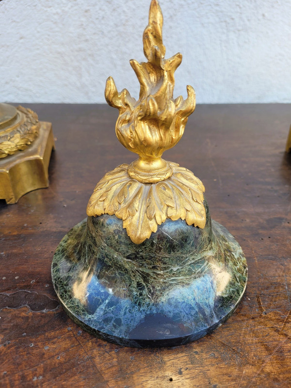 Coppia di grandi cassette in bronzo e marmo, Napoleone III, XIX secolo