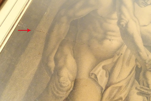 Dessin Mythologique d'Après Raphaël Enée Anchise Et Ascagne Signé 1820 XIXè
