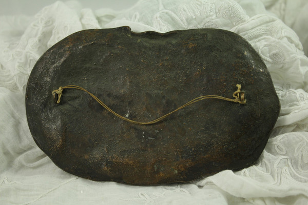 Vide poche aus Bronze mit brauner Patina 'Diane chasseesse et cerf' um 1900 Jugendstil