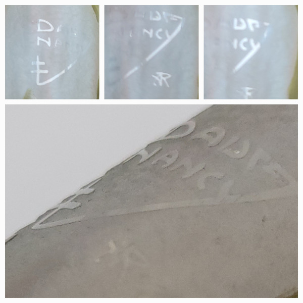 Vase DAUM émaillé à décor de cardamines des près et Lierre vers 1910