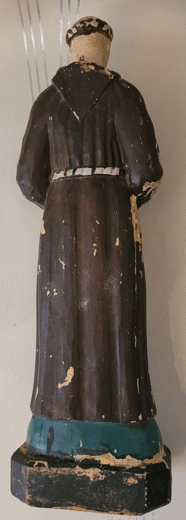Sant'Antonio da Padova scultura in legno arte popolare fine XIX secolo