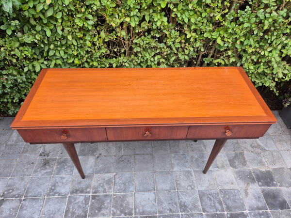 Konsole aus exotischem Holz um 1960