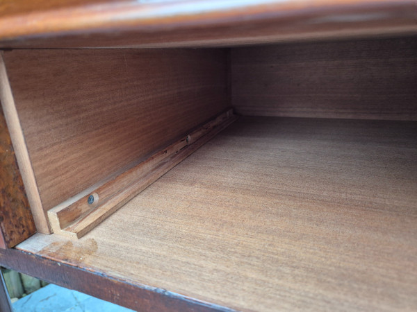 Konsole aus exotischem Holz um 1960
