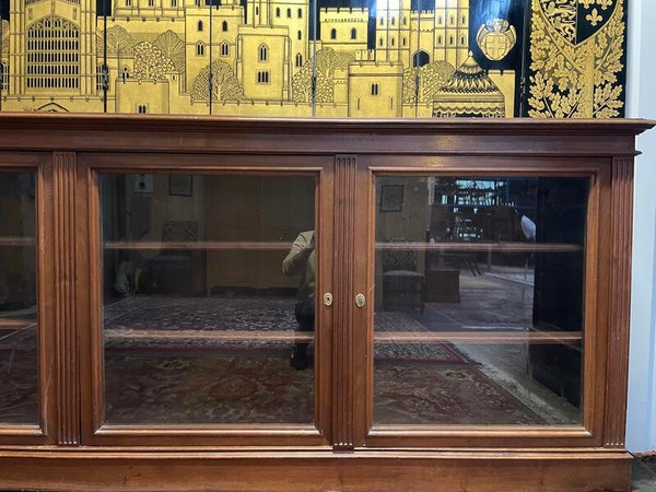 Walnut sideboard - Trade furniture / Napoleon III display cabinet