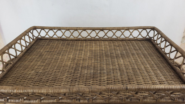 Credenza in vimini e rattan del 1900 circa.