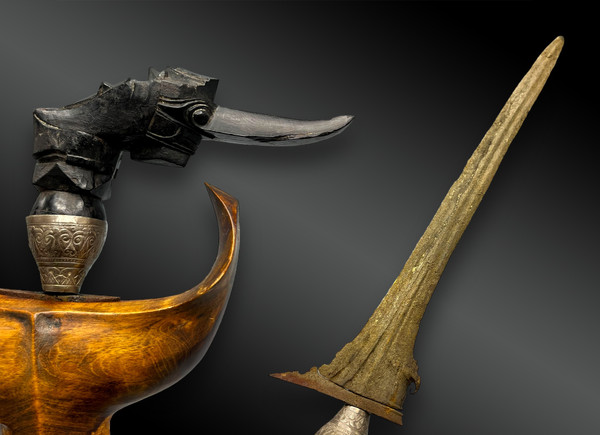  Coltello "King Fischer" tipo Kris o Kriss - Malaysia / Thailandia - XIX secolo