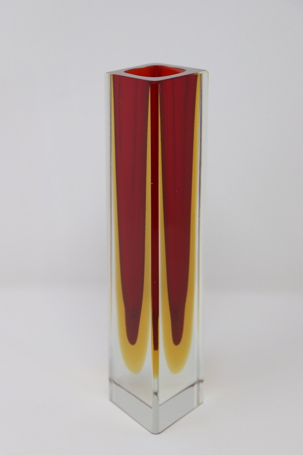 vaso artistico, vetro di Murano anni '70