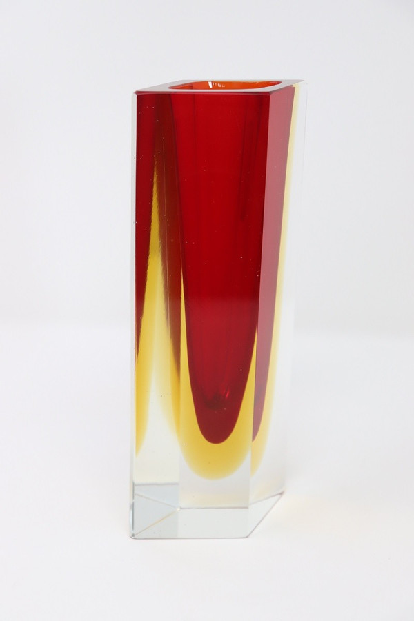 vaso artistico, vetro di Murano anni '70