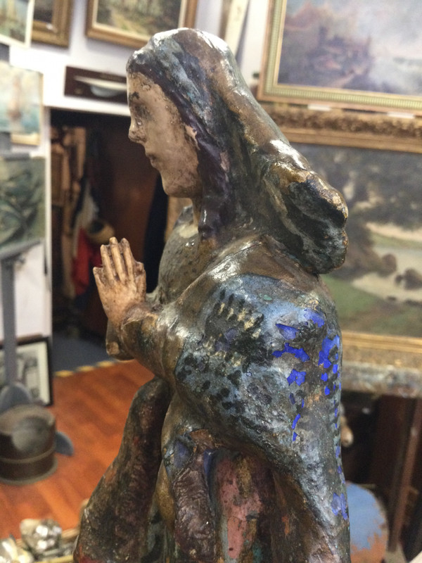 Madonna aus polychromem Holz XVII.