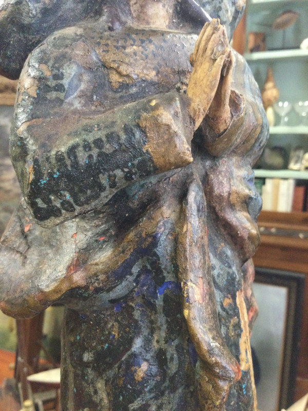 Madonna aus polychromem Holz XVII.