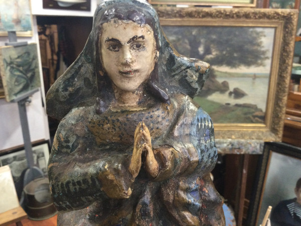 Madonna aus polychromem Holz XVII.
