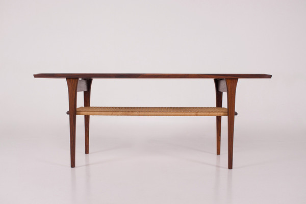 Table basse danoise en palissandre Møbelintarsia .