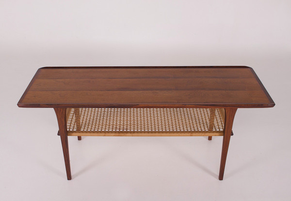 Table basse danoise en palissandre Møbelintarsia .