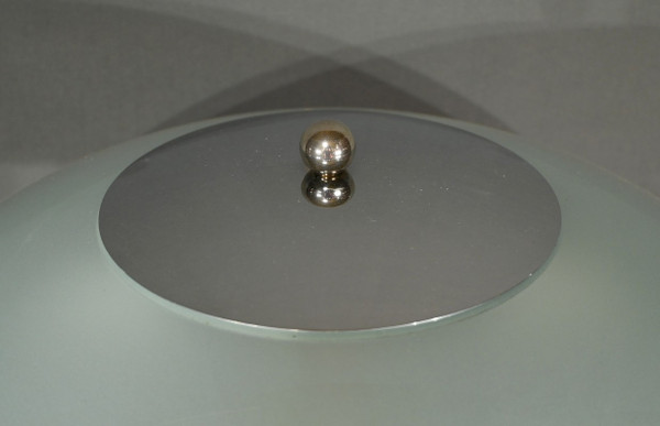 Lampada in onice e cromo, Art Déco - 1930