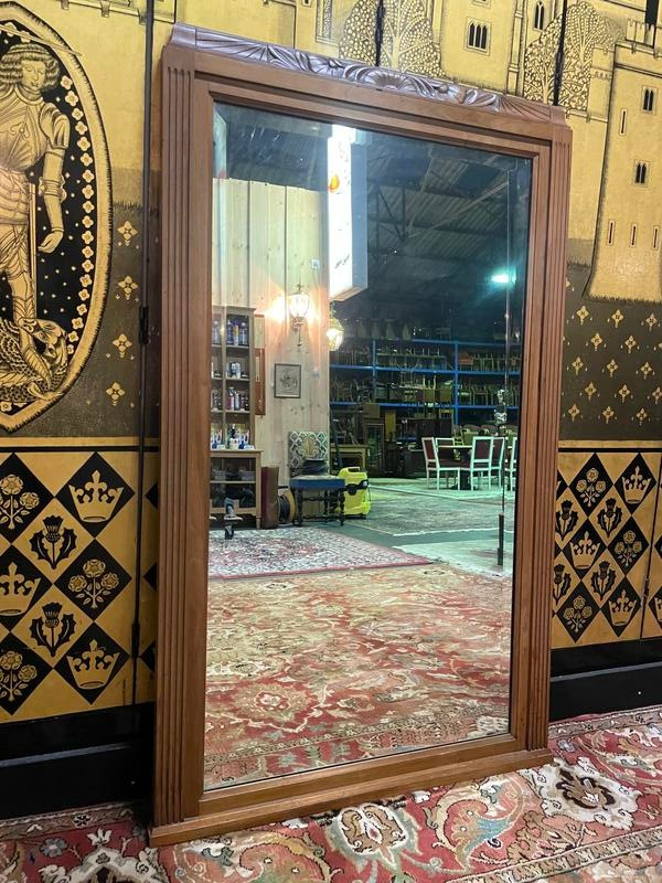 Miroir époque Art Déco en noyer 