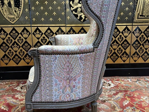 Fauteuil - Bergère à oreilles de style Louis XVI