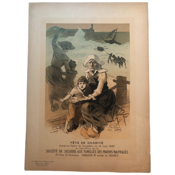 Maitres de l'affiche planche 89 Fête de charité par Jules Chéret 1897