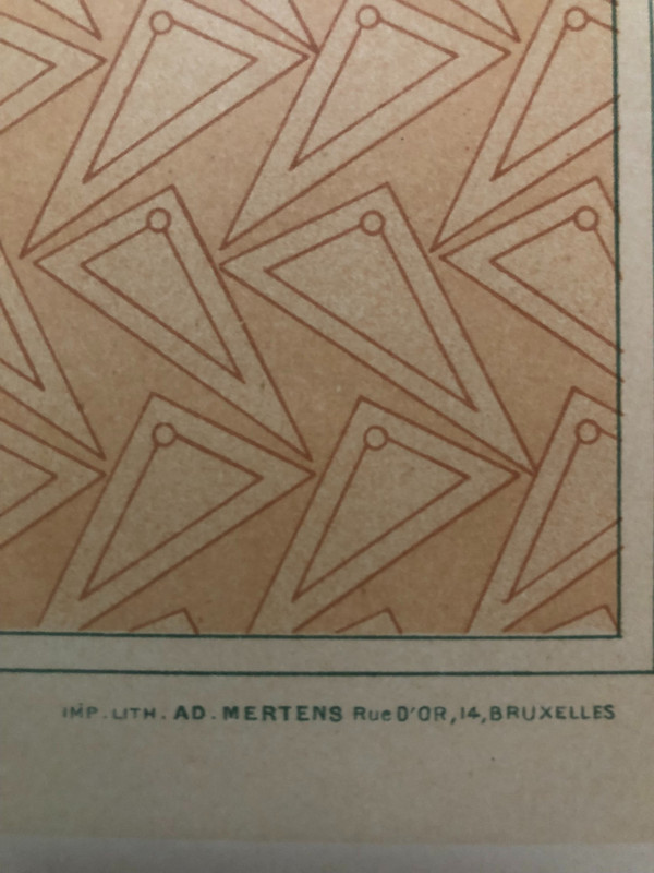 Maitres de l'affiche planche 91 Paul Hankar architecte par Paul Crespin 1897