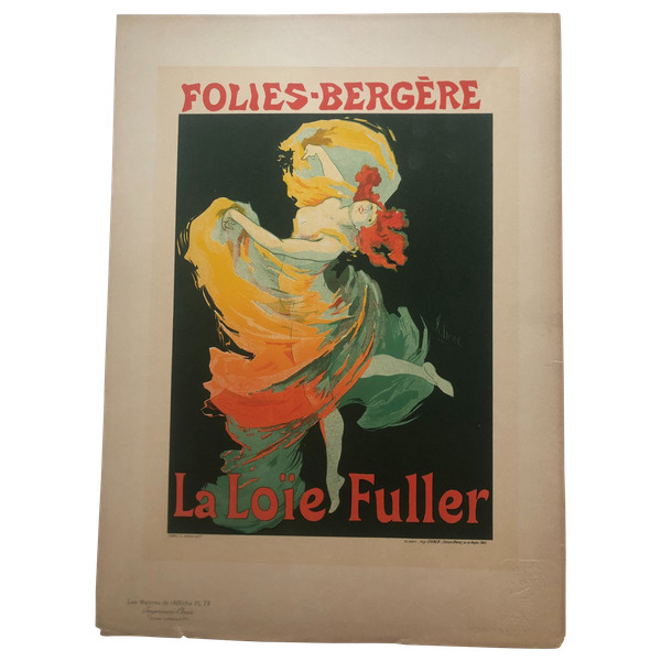 Maitres de l'affiche planche 73 La LoÏe Fuller Folies Bergère  par Jules Chéret  1897