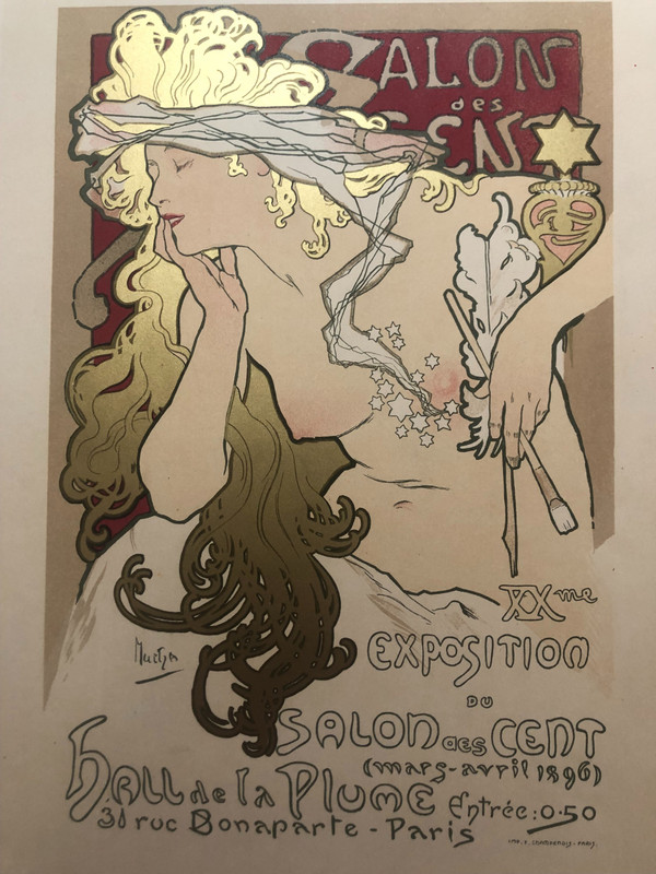 Masters of the poster plate 74 Salon des Cent XXème exhibition by Alphonse Mucha 1897