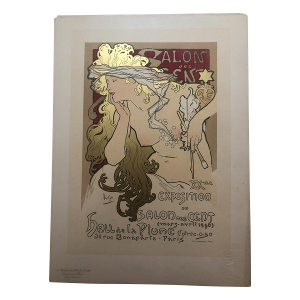 Masters of the poster plate 74 Salon des Cent XXème exhibition by Alphonse Mucha 1897