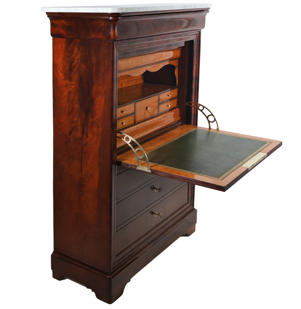  Louis Philippe period flamed mahogany writing desk