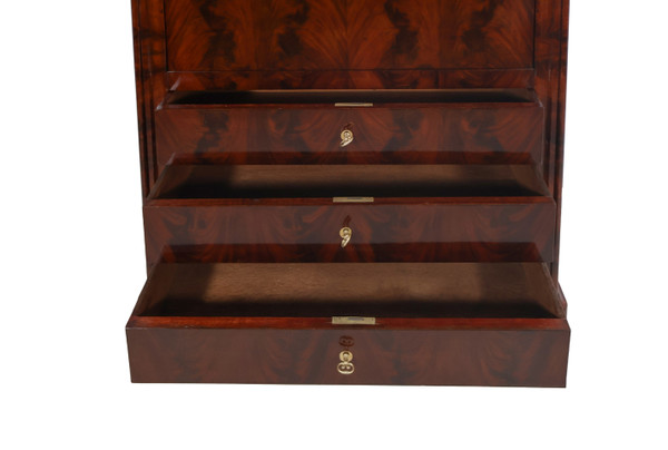  Louis Philippe period flamed mahogany writing desk
