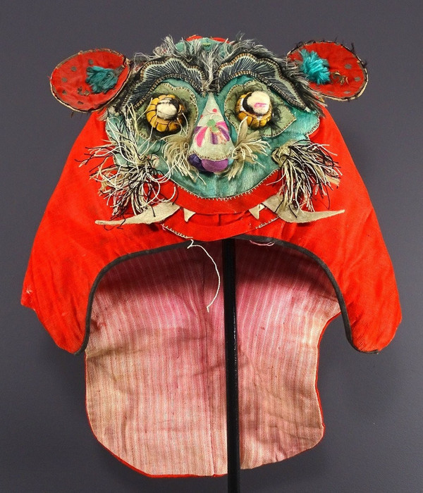 China, Second Half 19th Century, Embroidered Silk Ceremonial Cap.