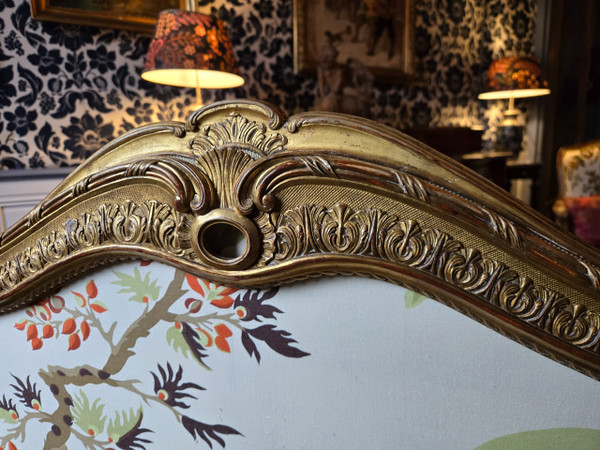 Gilded wood mantel screen from the Second Empire period