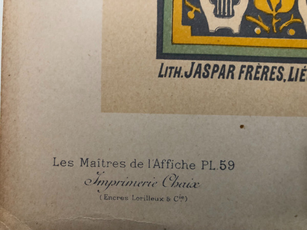Masters of the poster plate 59 Ensemble singing competition Liège 1895 by August Donnay 1897