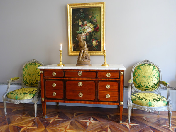 Blumenstrauß / Rosen, Stillleben - Lyoner Schule des 19. Jahrhunderts - 104cm x 76,5cm