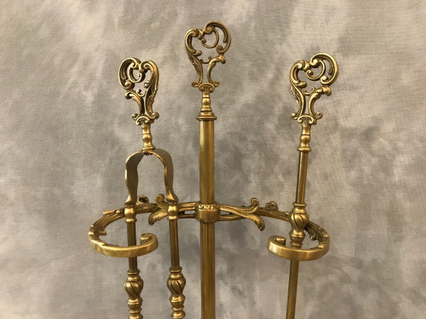 Antique 19th century bronze Louis XV style mantelpiece server