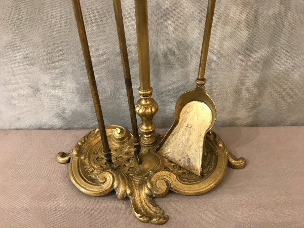 Antique 19th century bronze Louis XV style mantelpiece server