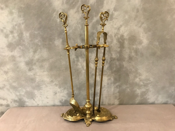 Antique 19th century bronze Louis XV style mantelpiece server