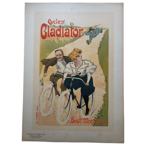 Maitres de l'affiche plate 86 Cycles Gladiator by Misty 1897