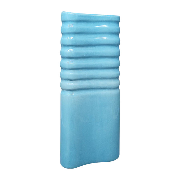 Vaso blu anni '60 in ceramica di Laveno. Prodotto in Italia